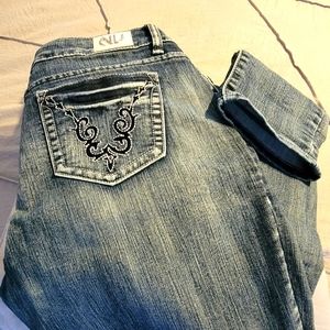 Jeans distressed No rips